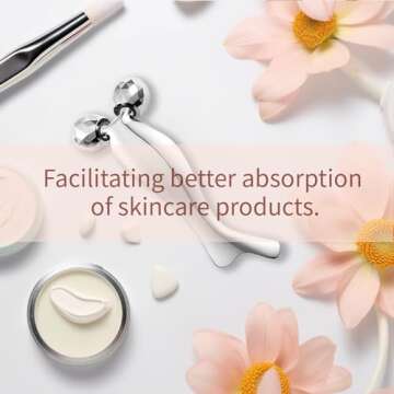 KEZIAHXU Facial Massage Roller, Gua Sha Face Roller Tool 2-in-1, Skin Care Roller for Face Neck Body, Reduce Puffiness Remove Wrinkles,Gift for Women. (Facial Roller Tool)