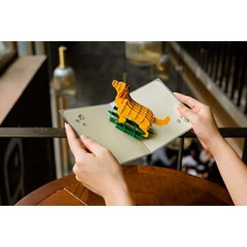 Rykamia Golden Retriever Pop Up Card, Blank Card With Envelop, Birthday Card from Dog, Golden Retrie...