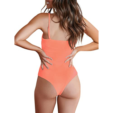 REORIA Sexy Neon Pink Spaghetti Strap Bodysuit - Trendy Summer Look