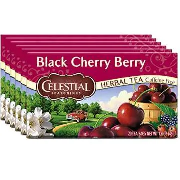 Celestial Seasonings Herbal Tea, Black Cherry Berry, 20 Count (Pack of 6)