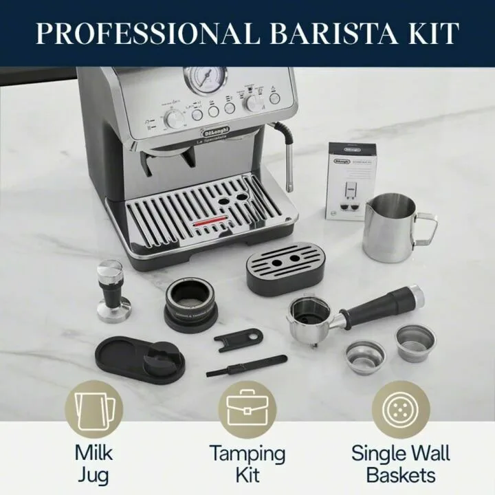 Premium Espresso Machine with Grinder & Steamer