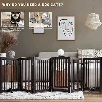 Extra Wide Freestanding Dog Gates for Indoor and Outdoor Use