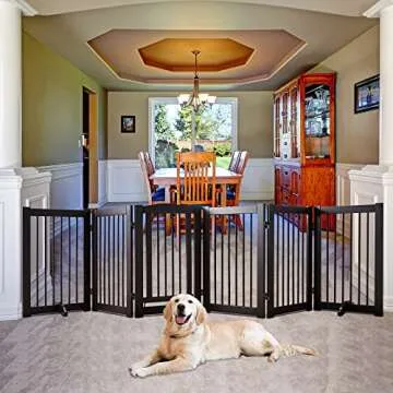 Extra Wide Freestanding Dog Gates for Indoor and Outdoor Use