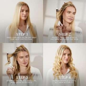 Kristin Ess Hair 1 Inch Titanium Curling Iron for Beach Waves, Small to Medium Curls for Short Hair,...