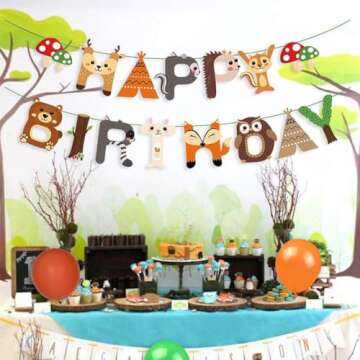 Woodland Party Supplies for Birthday Baby Shower Fun