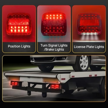 MEDAMOC Wireless Trailer Lights LED Kit - Waterproof & Magnetic