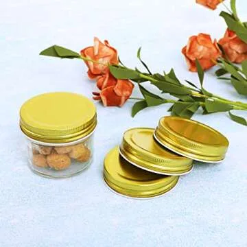 URATOT 24 Pack Regular Mason Jar Lids Reuseable Mouth Mason Storage Canning Lids for Pickling Jars