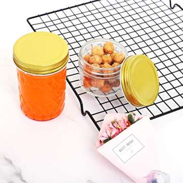 URATOT 24 Pack Regular Mason Jar Lids Reuseable Mouth Mason Storage Canning Lids for Pickling Jars