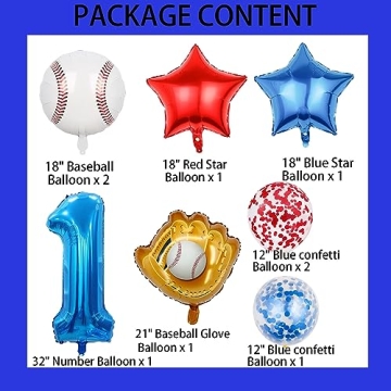 Baseball Balloon Set for Birthday Parties and Events