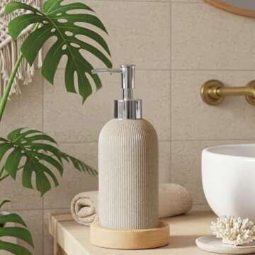 Lunestella Beige Hand Soap Dispenser - Elegant Boho Style