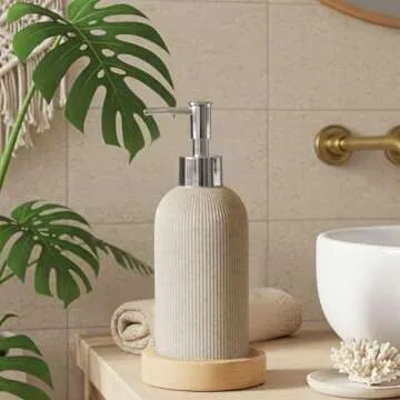 Lunestella Beige Hand Soap Dispenser - Elegant Boho Style