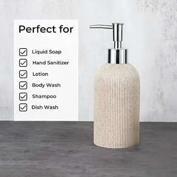 Lunestella Beige Hand Soap Dispenser - Elegant Boho Style