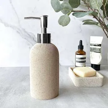 Lunestella Beige Hand Soap Dispenser - Elegant Boho Style