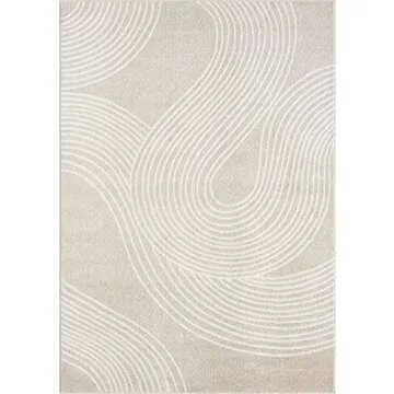 Abani Nuevo Area Rug - 6'x9' Cream & Beige - Soft & Durable