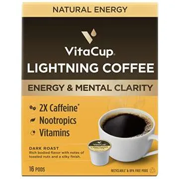 Vitacup Genius Organic & Lightning Coffee | 32 Pods Bundle