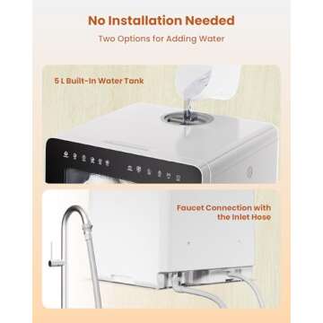 HAVA Portable Dishwasher with Water Softener and 8 Wash Programs