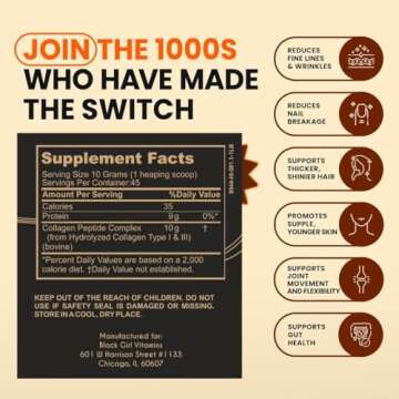 Black Girl Vitamins Collagen Powder for Skin & Hair Care