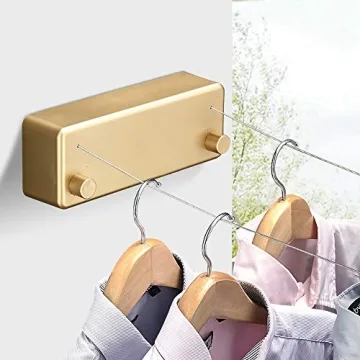 BESy Retractable Clothesline 13.8 Feet Heavy Duty Wall Mounted