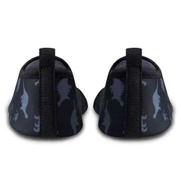 SEEKWAY Kids Water Shoes Toddler Boys Girls Quick Dry Non-Slip Aqua Socks for Outdoor Sports Pool Swim Beach Walking Dinosaur