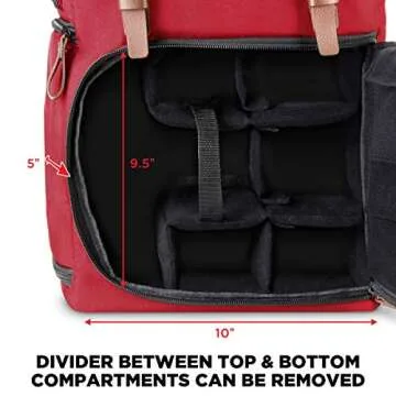 GOgroove Stylish Camera Backpack with Laptop Compartment