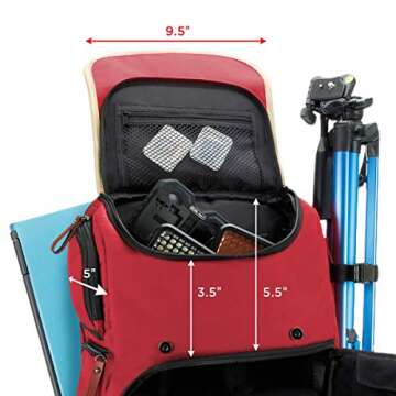 GOgroove Stylish Camera Backpack with Laptop Compartment