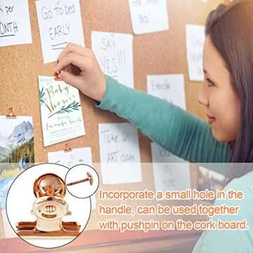 Small Rose Gold Bulldog Clips - 30 Pcs Mini Binder Clips