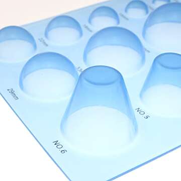 Lind Kitchen 2PCS 3-Row Paper Quilling Tools Concave-Convex Spherical Styler 3D Domes Half Ball Moul...