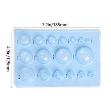 Lind Kitchen 2PCS 3-Row Paper Quilling Tools Concave-Convex Spherical Styler 3D Domes Half Ball Mould Plastic Mini Quilling Mold for DIY Paper Craft Tool