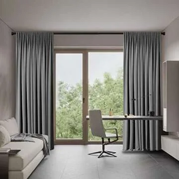 Matte Black Tension Curtain Rod, Rust-proof and Adjustable