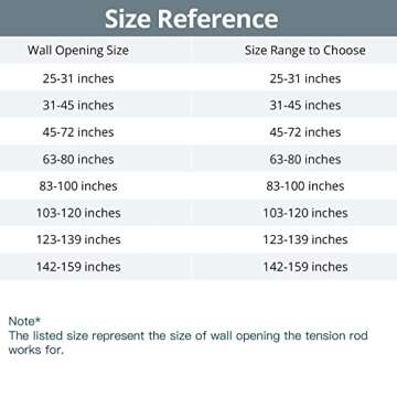 Matte Black Tension Curtain Rod, Rust-proof and Adjustable