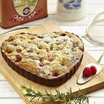 Good news Deep Heart Cake Pan with Removable Bottom 6",2 PCS Aluminum Push Pan Cheesecake Pan Chiffon Cake Mold for Oven Baking