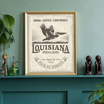 Louisiana State Poster Print for Home and Office