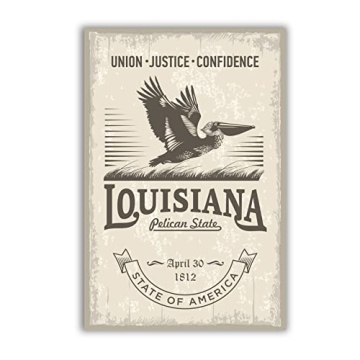 Louisiana State Poster Print for Home and Office
