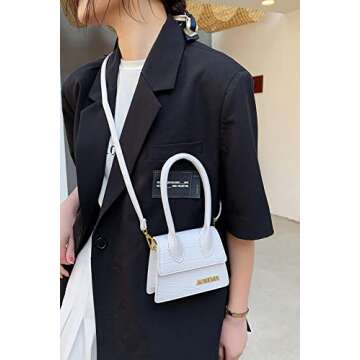 Chrase Mini Crossbody Bags for Women Handbags 17colors #1, Stone White