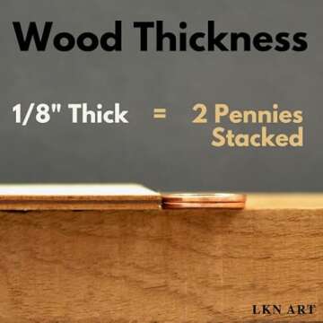 Unfinished Hamsa Wood Cut Out Available in a Variety of Sizes and Thicknesses (1/8” Thickness, Small 4.1" x 5" (Package of 10))