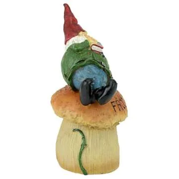 Design Toscano QM20860 Garden Gnome Statue - Garden Gnome Frog House - Toad House - Fairy Garden - Gnome Village,Multicolored