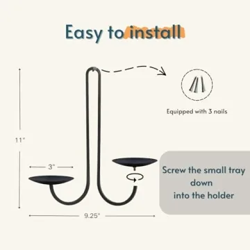 Libra Style Wall Candle Holder Set of 2 for Elegant Decor