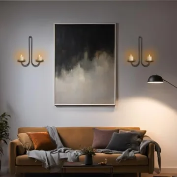 Libra Style Wall Candle Holder Set of 2 for Elegant Decor