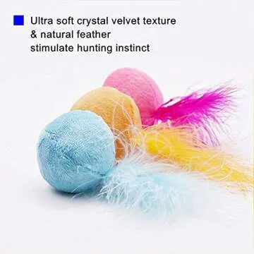 PETFAVORITES Furry Rattle Ball Cat Toy - Interactive Fun