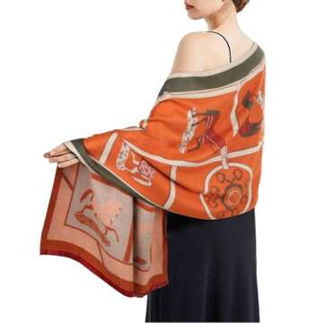 EXTREE Pashmina Silky Shawl Wrap for Women to Stay Stylish