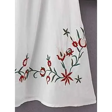 Stylish Futurino Women's Bohemian Embroidered Dress | Comfortable & Fun