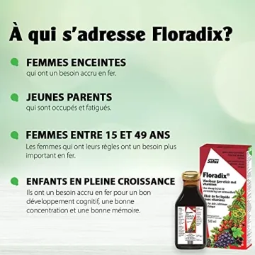 Floradix Liquid Iron & Vitamin Formula for Energy Boost