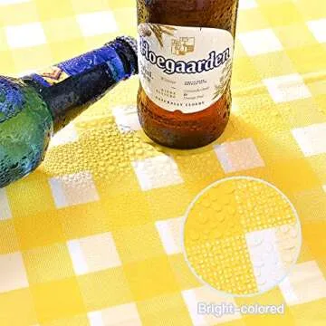 Yellow Gingham Tablecloths for All Occasions | Durable & Reusable