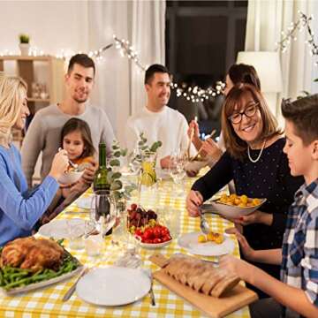 Yellow Gingham Tablecloths for All Occasions | Durable & Reusable