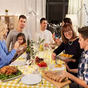 Yellow Gingham Tablecloths for All Occasions | Durable & Reusable