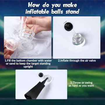 VercanMonth Inflatable Soccer Toss Target Set for Kids