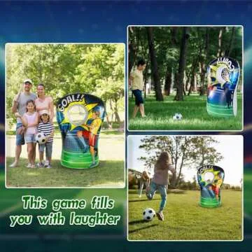 VercanMonth Inflatable Soccer Toss Target Set for Kids
