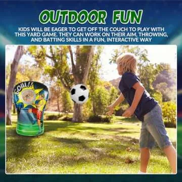 VercanMonth Inflatable Soccer Toss Target Set for Kids