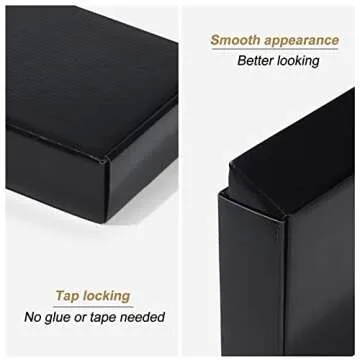 ZBEIVAN 9x6x2 Black Small Shipping Boxes, 20 Packs Corrugated Cardboard Mailer Boxes for Packaging Small Business Mailing Gifts Wrap Boxes with Lids