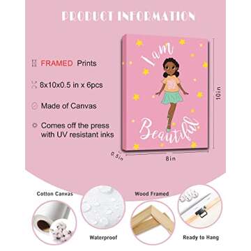 Girls Room Decor Black Girl Wall Painting Art Decor - Motivational Black Girl Posters - Inspirationa...